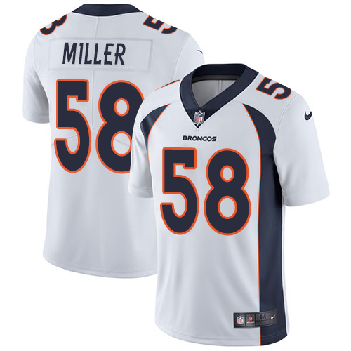 2019 men Denver Broncos 58 Miller white Nike Vapor Untouchable Limited NFL Jersey
